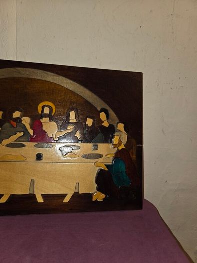 Hand Made Wooden The Last Supper Wall Hanging