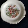 Royal Worcester Palissy trinket dish, Christmas Robin, ring dish, tip dish, display plate Image 2