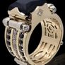 Men 18K Gold Ring with 24 diamonds_Brand New_Limited Edition Image 2