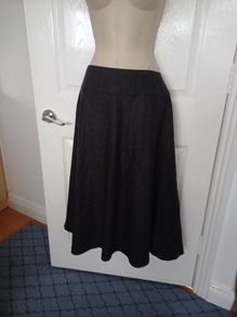 Gerry Weber Wool Grey Charcoal Skirt Size 18
