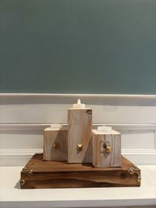 Rustic Tea Light/Candle Table Centre Piece