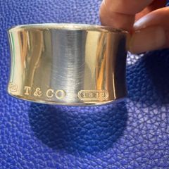 Tiffany & Co Wide Cuff Sterling Silver Bracelet Bangle 2001