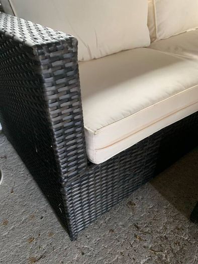 Black rattan effect patio furniture
