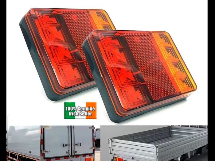 2pcs 8LED Rear Tail Lights Lamps Trailer Truck Caravan Bus Tailights