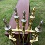 Vintage Brass Fireside Companion Set Image 5