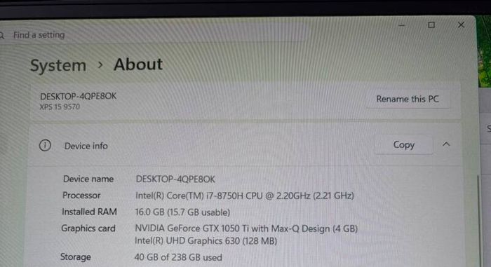 Dell Xps 15 9570 Workstation Gaming Laptop 4K Touchscreen Intel I7 16gb Ram 256gb Ssd Nvidia Geforce Gtx 1050ti 4gb Win 11 Pro