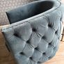 Teal Velvet Swivel Armchair Image 2