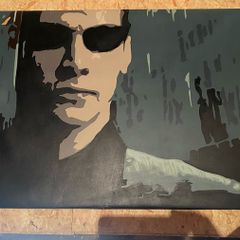 painting of Neo from the matrix