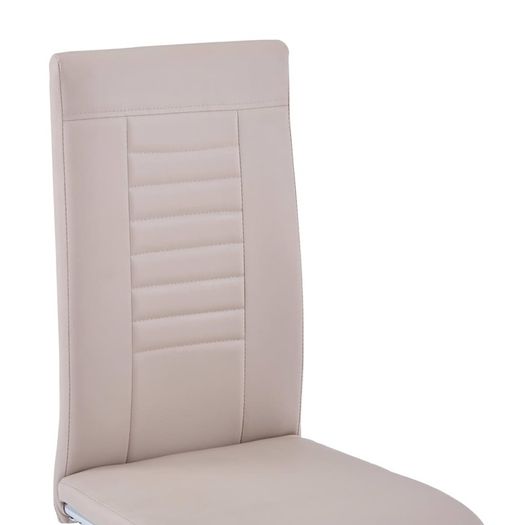 Cantilever Dining Chairs 6 pcs Cappuccino Faux Leather