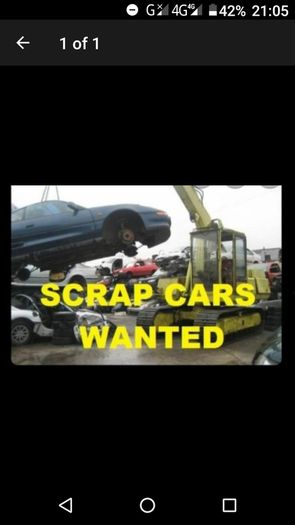 All projects scrap cars vans boats lorry's.