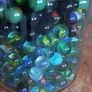 Antique collection of old marbles in large clip sealed jar it's full to the top loft find from very old house in France Beautiful Image 3