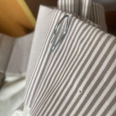 Pencil Pleat ticking stripe curtains