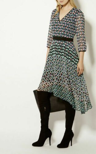 Karen Millen Geometric Asymmetric Dress - Multicolour