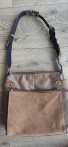 Next Tan Brown Genuine Leather Crossbody Bag
