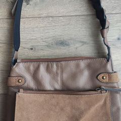 Next Tan Brown Genuine Leather Crossbody Bag
