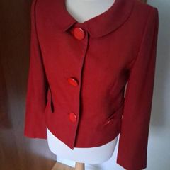 LK Bennett Short Cherry Red Jacket 12