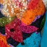 Vintage floral sequined shirt sleeve blouse small medium Image 8