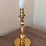 Vintage Brass table lamp polished in  matt & gloss finish with original lamp shade   height 37cm Image 3