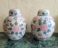 Vintage pair of ginger jars