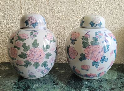 Vintage pair of ginger jars