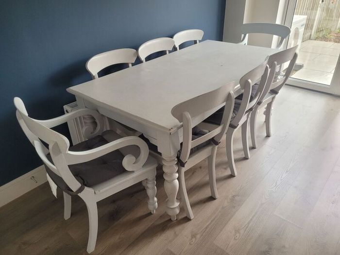 Large Dining Table with 8 chairs