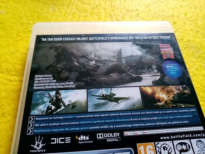 Game in Polish language Battlefield 3 PlayStation3 ps3 Games Original