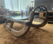 Antique Original  Swiss Sleigh Coffee Table