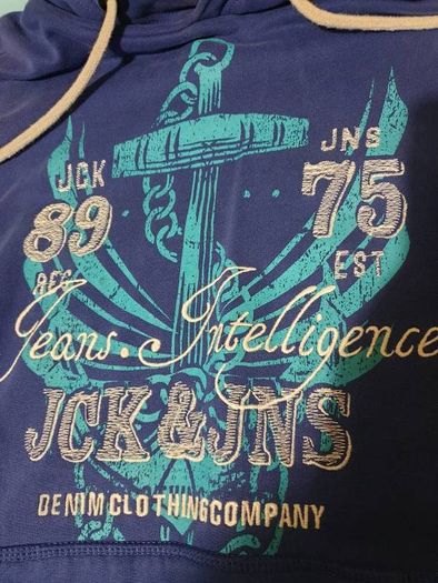 jack & jones blue medium large hoodie