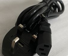 Kettle Lead Power Cable, C13, IEC to UK Plug | Black