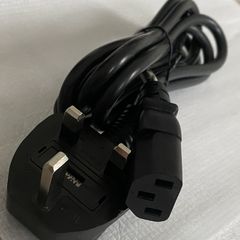 Kettle Lead Power Cable, C13, IEC to UK Plug | Black