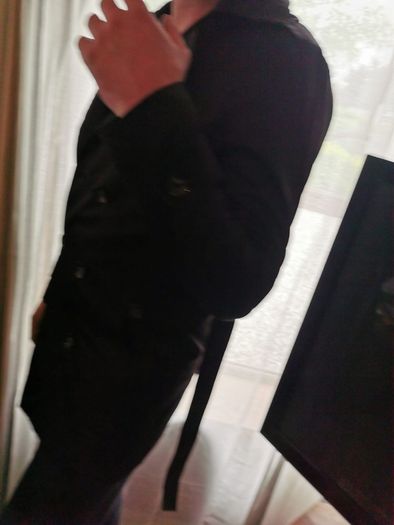 Men's Black Mac Raincoat