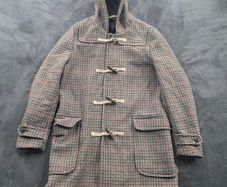 Hammond & Co Plaid Duffle Coat Mens Medium