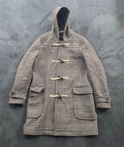 Hammond & Co Plaid Duffle Coat Mens Medium