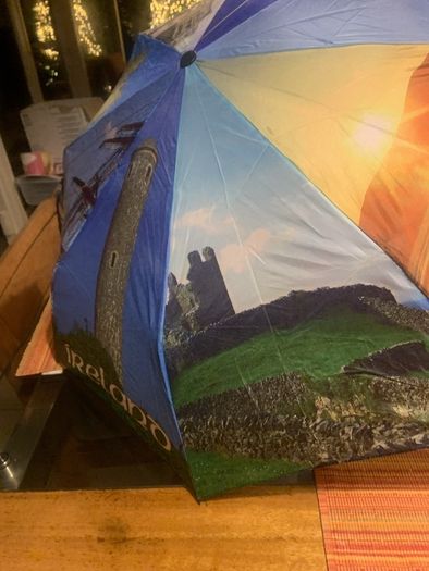 Umbrella with Ireland images