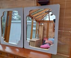 2 Large Matching Velvet Mirrors - Only 55 Each