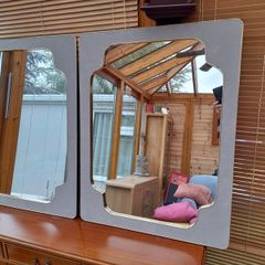 2 Large Matching Velvet Mirrors - Only 55 Each