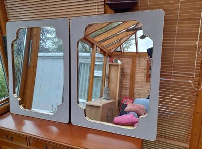 2 Large Matching Velvet Mirrors - Only 55 Each