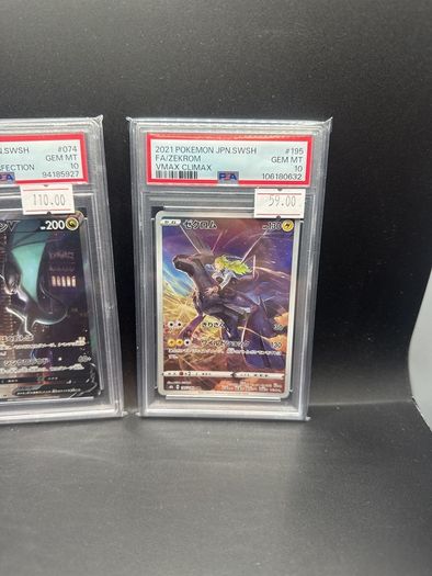 Noivern V 074/067 Psa 10 | Zekrom 195/184 Psa 10 Pokemon Cards