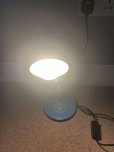Manchester City FC Kids Desk Lamp - Blue Flexible Gooseneck Light