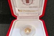 Vatican City Pope Francis Baptism 2015 10 Euro Proof Gold 3 Gram Coin
