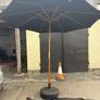 Diameter 3m Solid hardwood Garden Parasol with heavy-duty Base Image 2