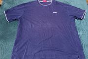 Slazengee navy Teeshirt with white trim XL