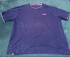 Slazengee navy Teeshirt with white trim XL