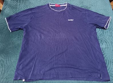 Slazengee navy Teeshirt with white trim XL