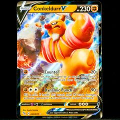 Conkeldurr V 040/078 Double Ultra Rare Holo Sword and Shield Pokemon Go Card