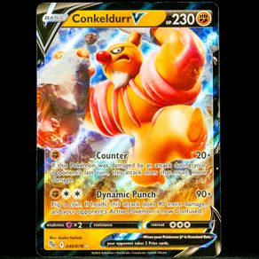 Conkeldurr V 040/078 Double Ultra Rare Holo Sword and Shield Pokemon Go Card