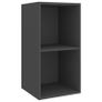 3 Piece TV Cabinet Set Grey Chipboard Image 2