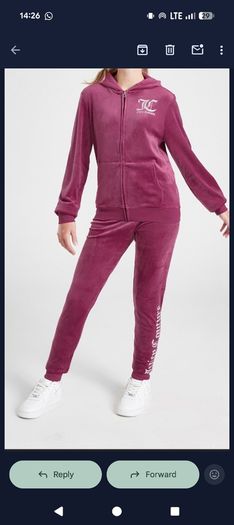 Girls 12-13 Juicy Couture Tracksuit Like New