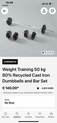 Decathlon Weight bench & weight set