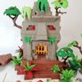 Playmobil Jungle Temple Ruin 3015(almost complete)& Tree Stump Goblin 3898(Rare) Image 9